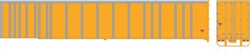 Bowser 43433 HO High Trailer Undec Yellow