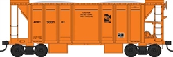 Bowser 43648 HO 70-Ton 2-Bay Ballast Hopper with Side Chutes Ballast Gates Albany & Eastern #3002