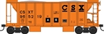 Bowser HO 70-Ton 2-Bay Ballast Hopper w/ Side Chutes CSX #965247