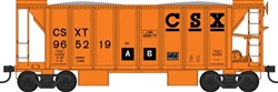 Bowser HO 70-Ton 2-Bay Ballast Hopper w/ Side Chutes CSX #965247