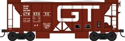 Bowser 43668 HO 70-Ton 2-Bay Ballast Hopper with Side Chutes Ballast Gates Grand Trunk Western #85677