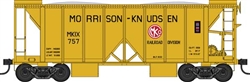 Bowser 43676 HO 70-Ton 2-Bay Ballast Hopper with Side Chutes Ballast Gates Morrison Knudsen #757