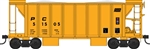 Bowser 43680 HO 70-Ton 2-Bay Ballast Hopper with Side Chutes Ballast Gates Penn Central #51568