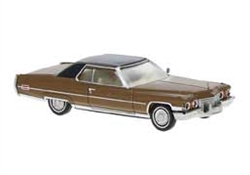 Brekina 18130 HO 1972 Cadillac Coupe de Ville Assembled Metallic Brown Black