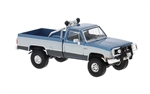 Brekina 19660 HO 1981 GMC Sierra Grande Pickup Truck Assembled Metallic Blue White