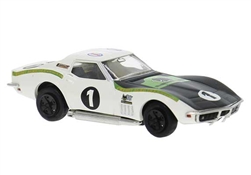 Brekina 19988 HO 1969 Chevrolet Corvette C3 Assembled Ecurie Leopard #1 LeMans 1970 white black green)