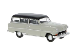 Brekina 20247 HO 1953-1954 Opel Olympia Caravan Station Wagon Assembled Gray Black