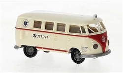 Brekina 31619 HO Volkswagen T1b Passenger Van Assembled Aicher Ambulance German Lettering