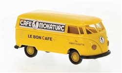 Brekina 32757 HO 1960-1963 Volkswagen T1b Kasten Cargo Van Assembled Cafe Mokaturc German Lettering