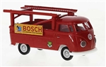 Brekina 32866 HO 1960-1963 Volkswagen Pritsche T1b Pickup w/Auto Rack Assembled Bosch German Lettering