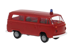 Brekina 33162 HO 1973-1979 Volkswagen Kombi T2 Passenger Van Assembled Fire Department Economy
