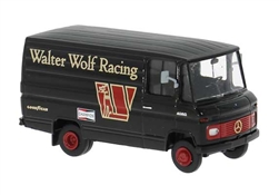 Brekina 36857 HO 1980s Mercedes-Benz L 406 D Cargo Van Assembled Walter Wolf Formel1 Teams German Lettering