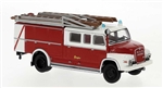 Brekina 45102 HO 1965 MAN 450 HA TLF 16 Fire Truck Assembled Hessen Gernany Fire Department German Lettering