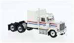 Brekina 85783 HO 1980 GMC General Sleeper-Cab Tractor Assembled White Blue Red