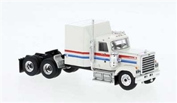 Brekina 85783 HO 1980 GMC General Sleeper-Cab Tractor Assembled White Blue Red