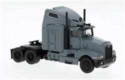 Brekina 85928 HO 1984 Kenworth T600 Sleeper-Cab Tractor Only Assembled Matte Gray