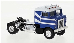 Brekina 85955 HO 1950 Kenworth Bullnose Tractor Only Assembled Blue White
