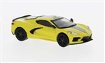 Brekina PCX870672 HO 2020 Chevrolet Corvette (C8) Stingray Assembled Yellow Black