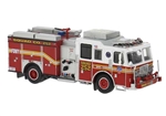 Brekina PCX870843 HO 2013 Seagrave Attacker Fire Truck Assembled Fire Department of New York FDNY Brooklyn #252