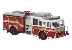Brekina PCX870844 HO 2013 Seagrave Attacker Fire Truck Assembled Fire Department of New York FDNY Queens #270
