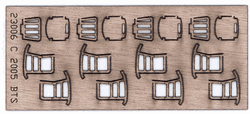 B.T.S. 23006 HO Rocking Chair Kit Pkg of 4