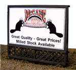 B.T.S. 23026 HO Lattice-Base Wood Billboard Kit Laser-Cut Wood McCabe Lumber 23' 7m Scale Wide
