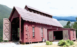 B.T.S. 27450 HOn3 McCabe Engine House Narrow Gauge Kit