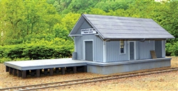 B.T.S. 27653 HO C&O Quinnimont Section Freight Depot Laser-Cut Wood Kit