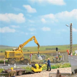 Busch 1024 HO Wire Construction Fence Kit 5 Sections