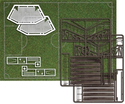 Busch 1052 HO Soccer Pitch/Field Kit 12-3/16 x 8-7/16"