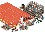 Busch 1142 HO Outdoor Seating Set Kit Includes Benches, Bleachers, Picnic Tables, etc.