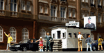 Busch 1490 HO US Army Post-1945 Minature Scene Kit "Checkpoint Charlie" US Zone Berlin Wall Border Crossing