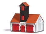 Busch 1660 HO Jonaswalde Firehouse Laser-Cut Wood Kit