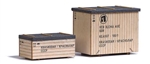 Busch 1840 HO Machinery Crates Laser-Cut Kit 2 Large, 2 Small