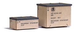 Busch 1840 HO Machinery Crates Laser-Cut Kit 2 Large, 2 Small