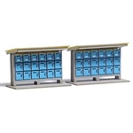 Busch 1845 HO Parcel Delivery Lockers Laser-Cut Kit Includes 2 Locker Stands