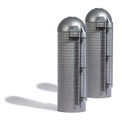 Busch 1913 HO Tall Concrete Farm Silos Kit