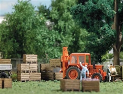 Busch 1980 HO Wooden Harvest Crates Laser-Cut Wood Kit pkg 10