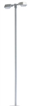 Busch 4200 HO Modern AEG 2-Head Street Lamp 3-1/4" Tall 14-16V 