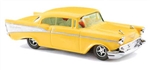 Busch 45026 HO 1957 Chevrolet Bel Air Coupe Assembled Yellow White