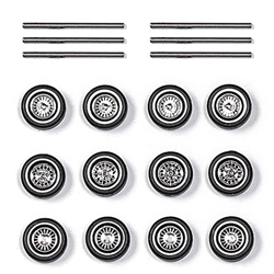 Busch 49959 HO Noble Spoke Rim Set 4 Each of 3 Styles