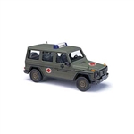 Busch 51441 HO 1990 Mercedes-Benz G-90 SUV Assembled German Army Red Cross