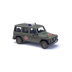 Busch 51441 HO 1990 Mercedes-Benz G-90 SUV Assembled German Army Red Cross