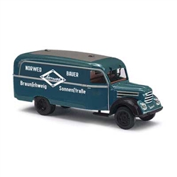 Busch 51814 HO 1953 Robur Garant K 30 Cargo Van Assembled Norwegian Bauer Braunschweig German Lettering
