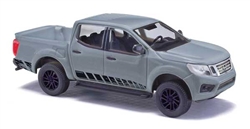 Busch 53711 HO 2015 Nissan Navara Crew-Cab Pickup Truck Assembled Gray Black