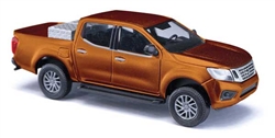 Busch 53720 HO 2015 Nissan Navara Crew-Cab Pickup Truck w/Bed Box Assembled Metallic Gold