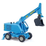 Busch 54270 HO 1974 Weimar T174 Mobile Excavator w/Front Bucket Assembled Blue