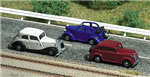 Busch 6000 HO 1930's European Autos 3-Pack