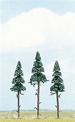 Busch 6114 Spruce Trees 3-15/16 x 4-1/2" pkg 3