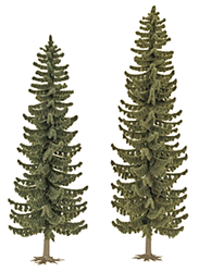 Busch 6134 HO Spruce Trees pkg 2 6-13/16 & 7-13/16" Tall